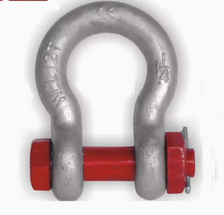 Rigging G2130 Bolt Type Screw Pin Chain Bow Shackle 
